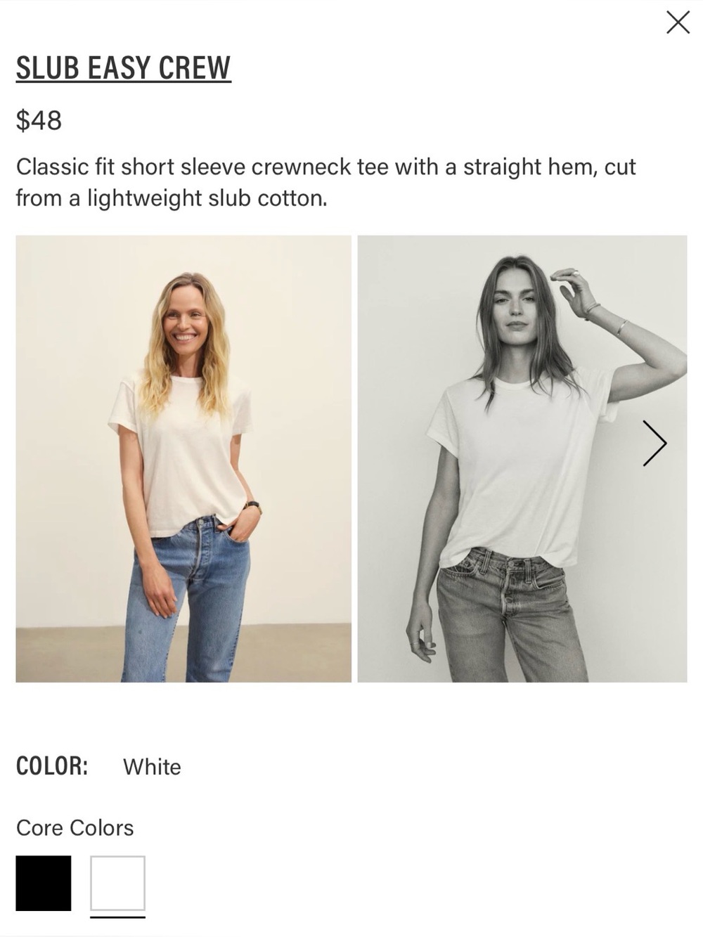 (2) Slub Easy Crew Short Sleeve Tee